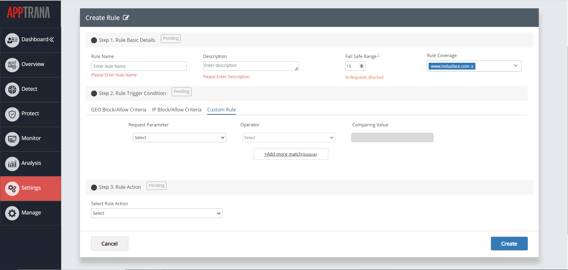 AppTrana New Feature - Self Managed Rules