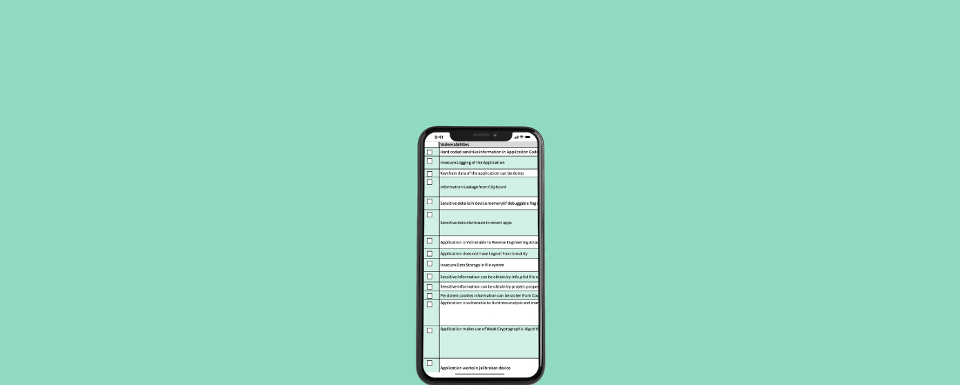 iOS Application Pen testing checklist