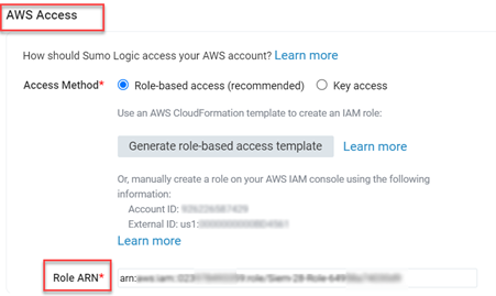 AWS access details setup