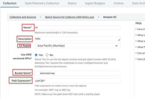 Configuring Integration with Sumo Logic