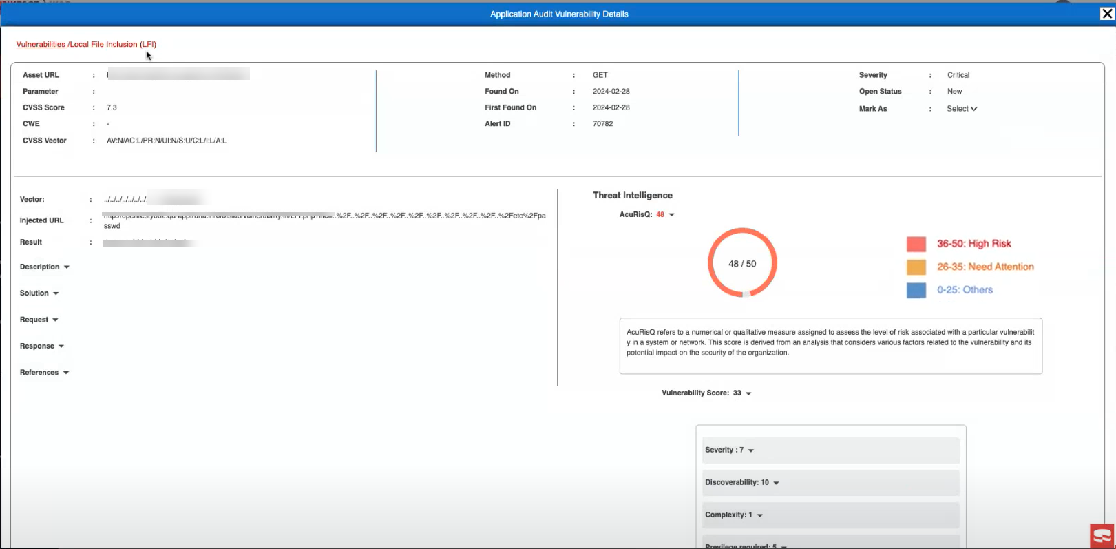 Risk-based Vulnerability Assessment with AcuRisQ 