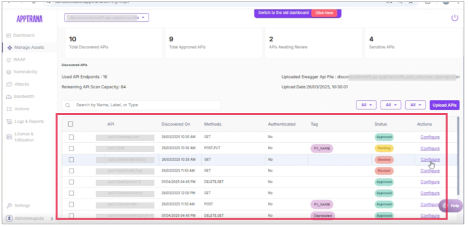 AppTrana API Proteciton - Understanding of API Behavior