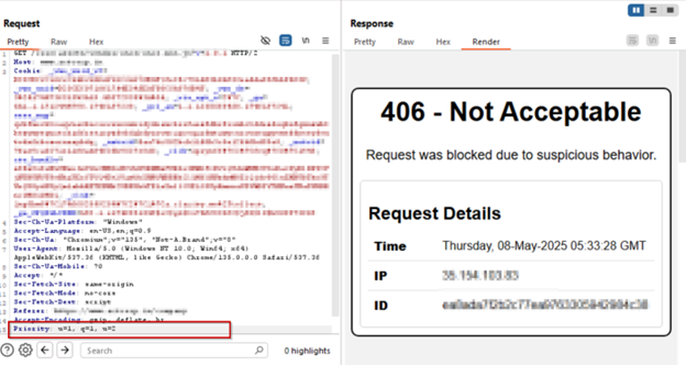AppTrana WAAP blocks CVE-2025-31650 – repeated u params in Priority header