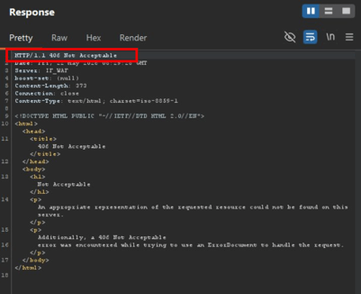 AppTrana WAF blocking CVE-2026-9082 request with 406 status code