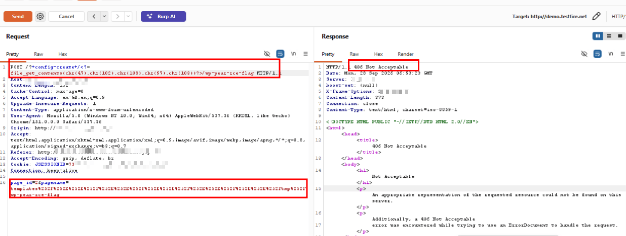 AppTrana blocked the CVE-2026-87902 exploitation attempt